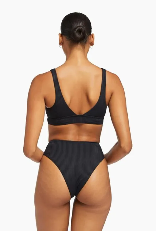 Sienna High Waist Bottom - Black EcoRib sold by Vitamin A