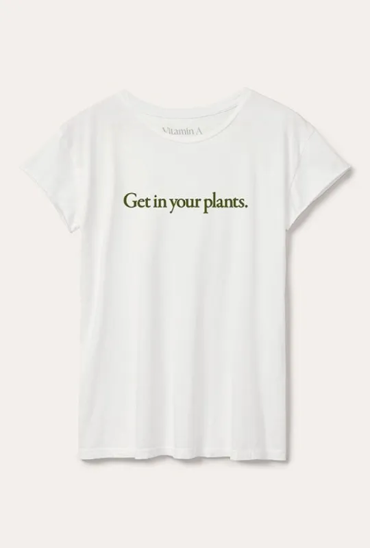 Get In Your Plants Organic Graphic Tee - Green sold by Vitamin A