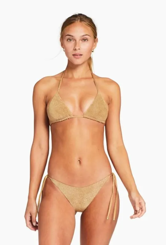 Gia Triangle Top - Golden Glow Metallic sold by Vitamin A