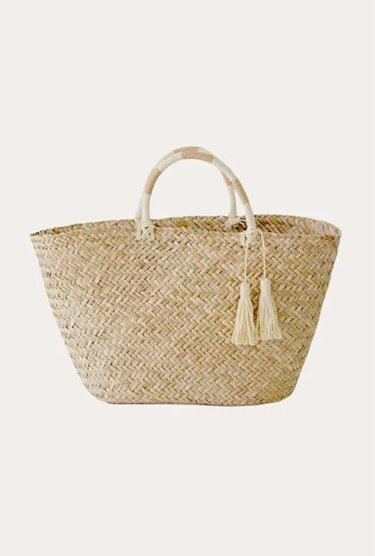 Amalfi Woven Beach Tote Bag - Natural/Natural sold by Vitamin A