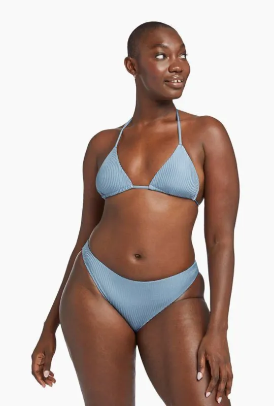 Gia Triangle Top - Slate Shimmer Rib sold by Vitamin A