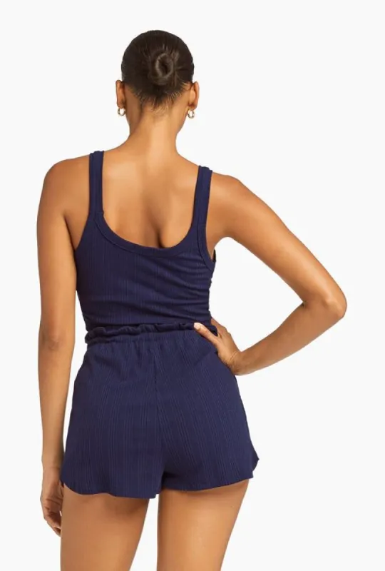 Thalia Organic Rib Shorts - Midnight Organic Rib sold by Vitamin A