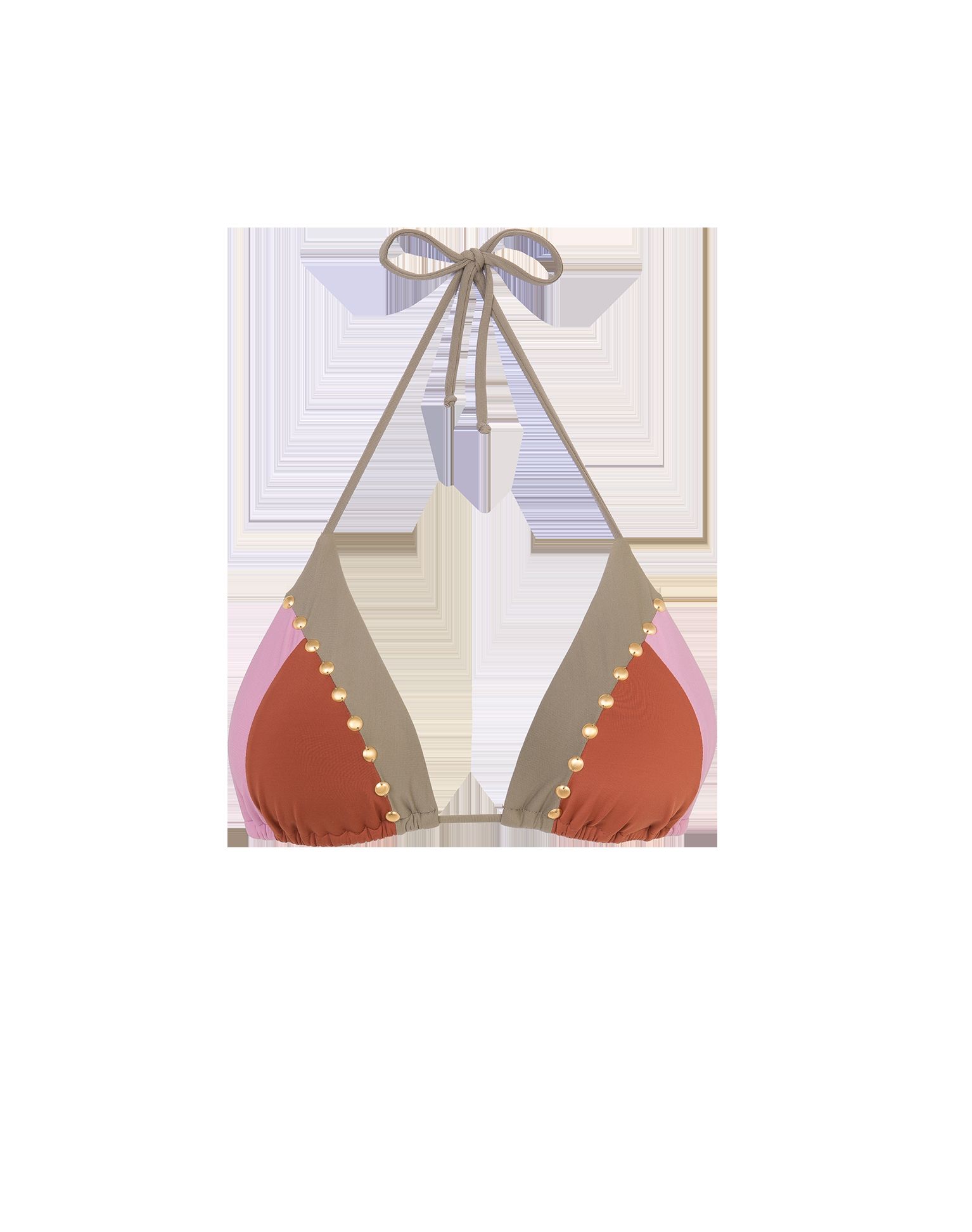 Block Tri Top (final sale) - Pistachio Camel sold by Vix