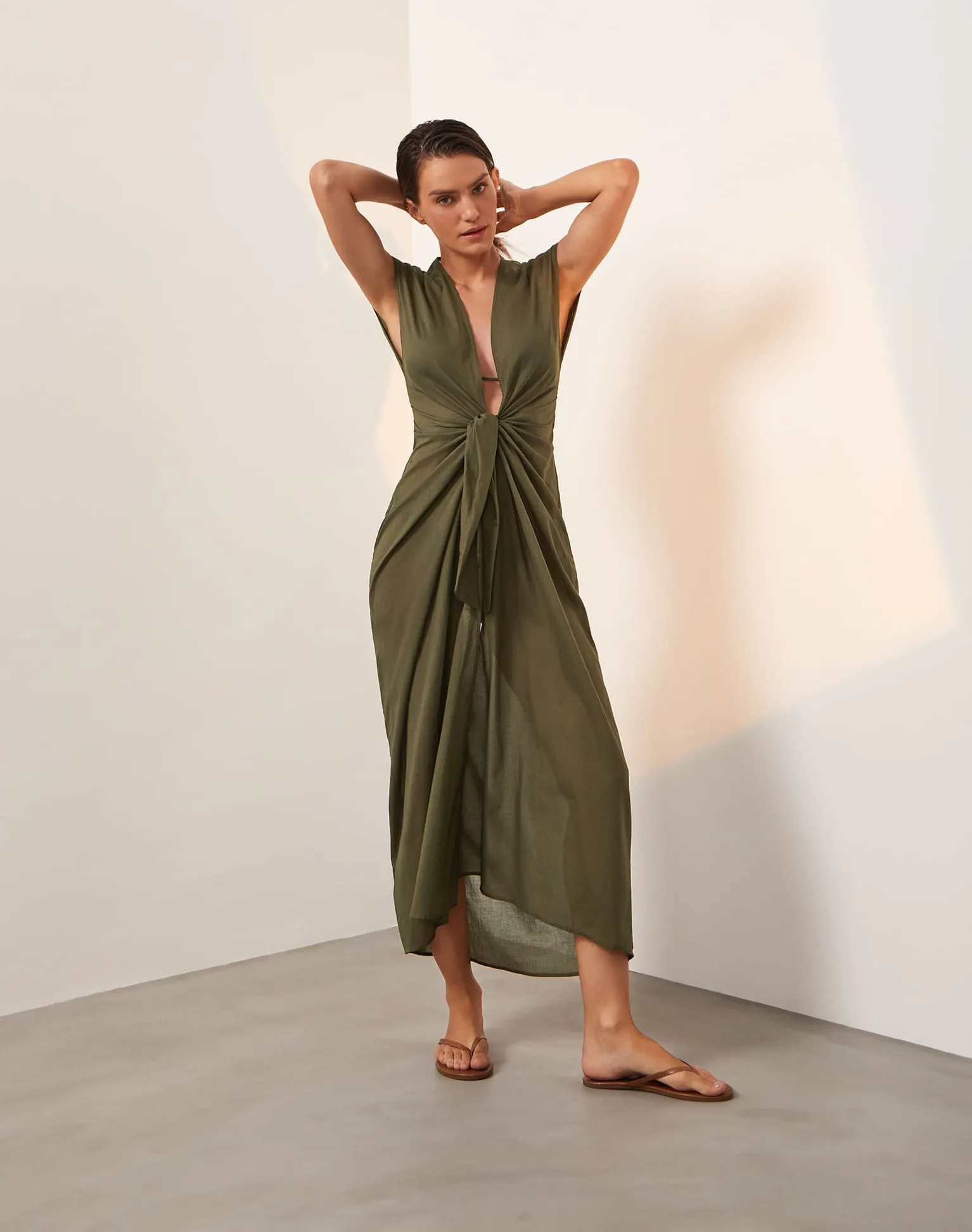 Sasha Long Cover Up - Evergreen sold by Vix product image thumbnail 3