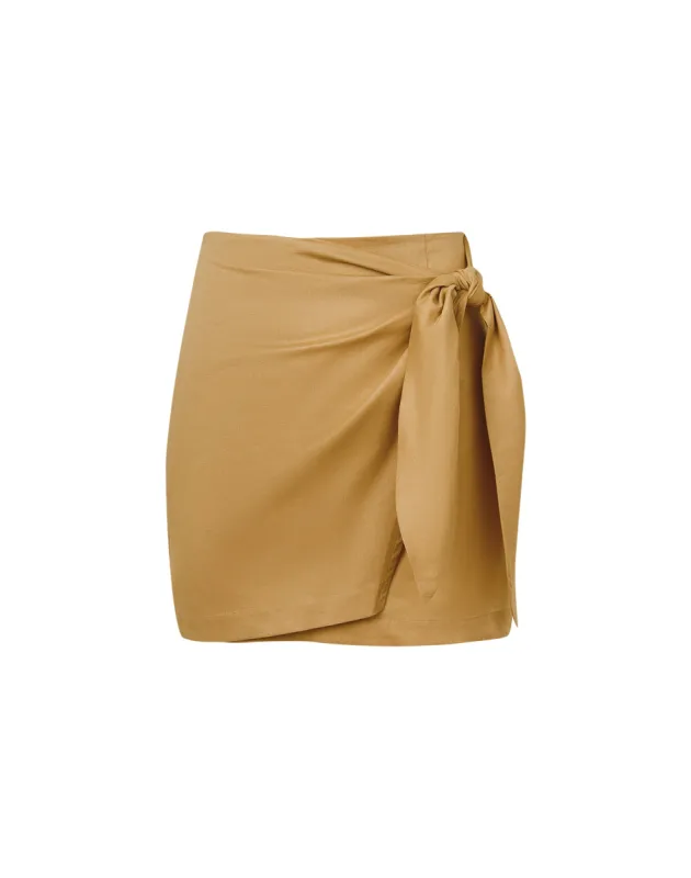 Rai Mini Skirt (exchange only) - Walnut sold by Vix