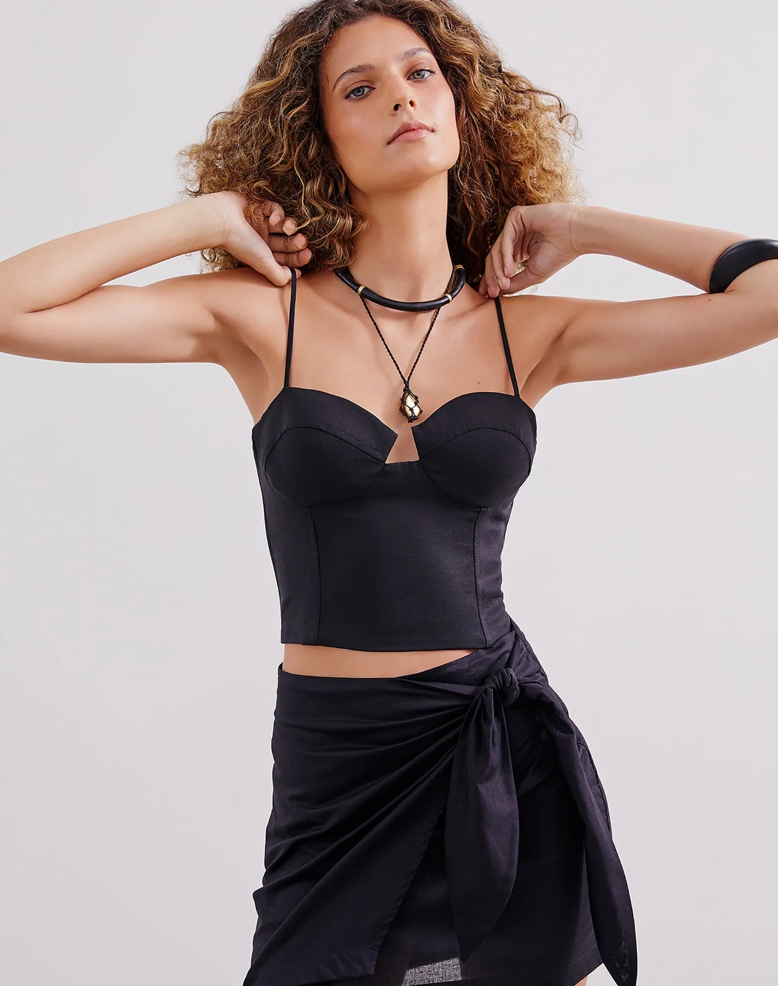 Rai Mini Skirt - Black sold by Vix product image thumbnail 4