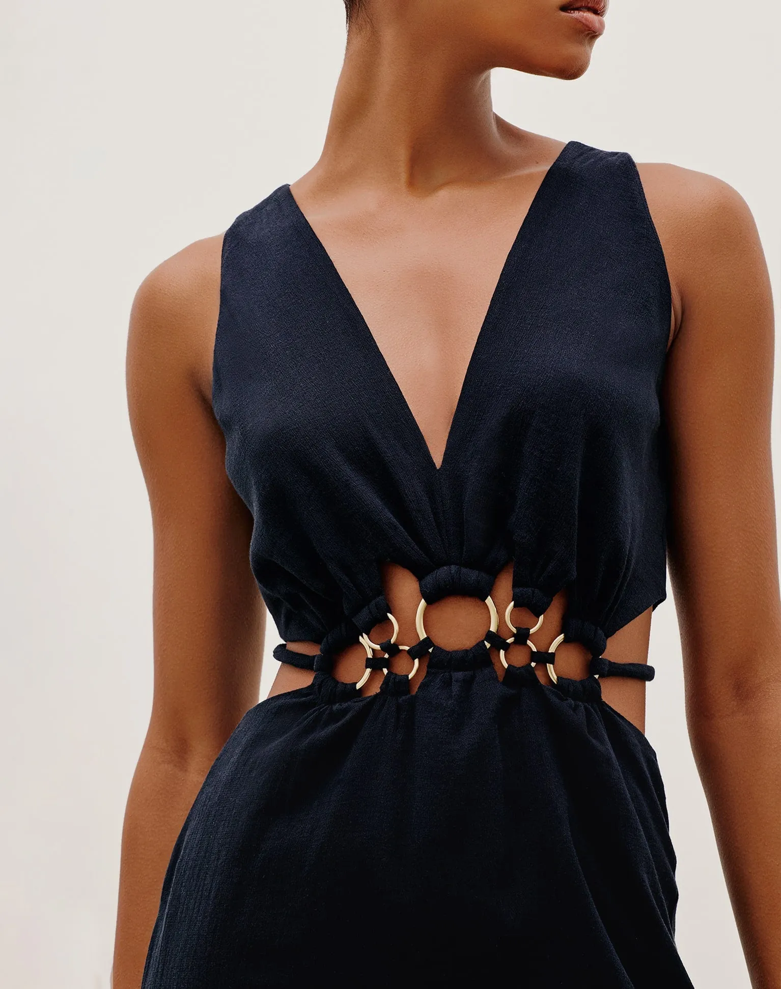 Maya Detail Long Dress (exchange only) - Black sold by Vix product image thumbnail 3