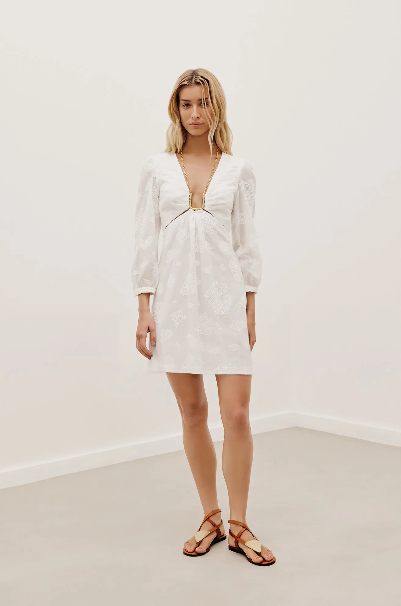 Amelie Short Dress (exchange only) - Off White sold by Vix