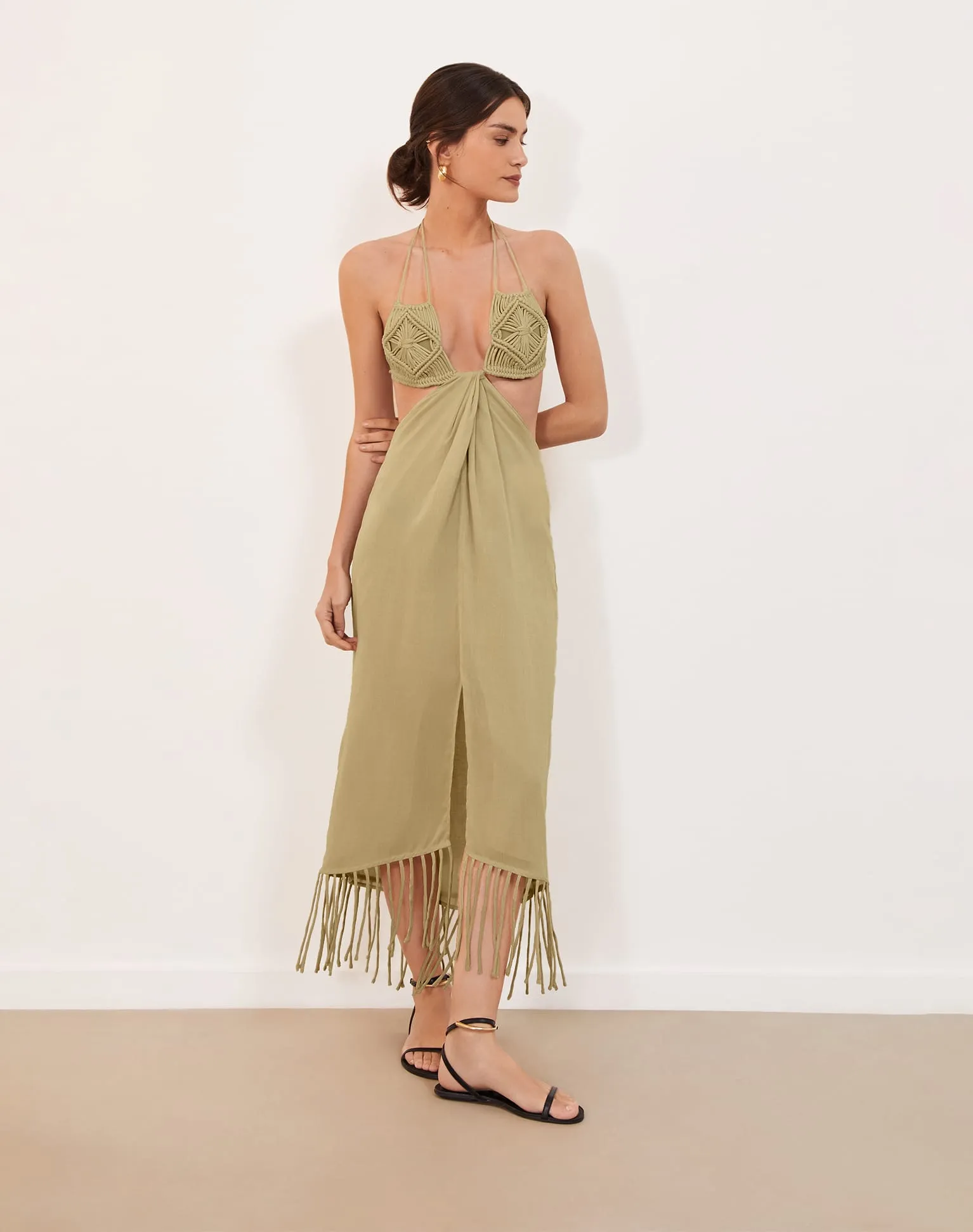 Amra Midi Dress (exchange only) - Olivine sold by Vix