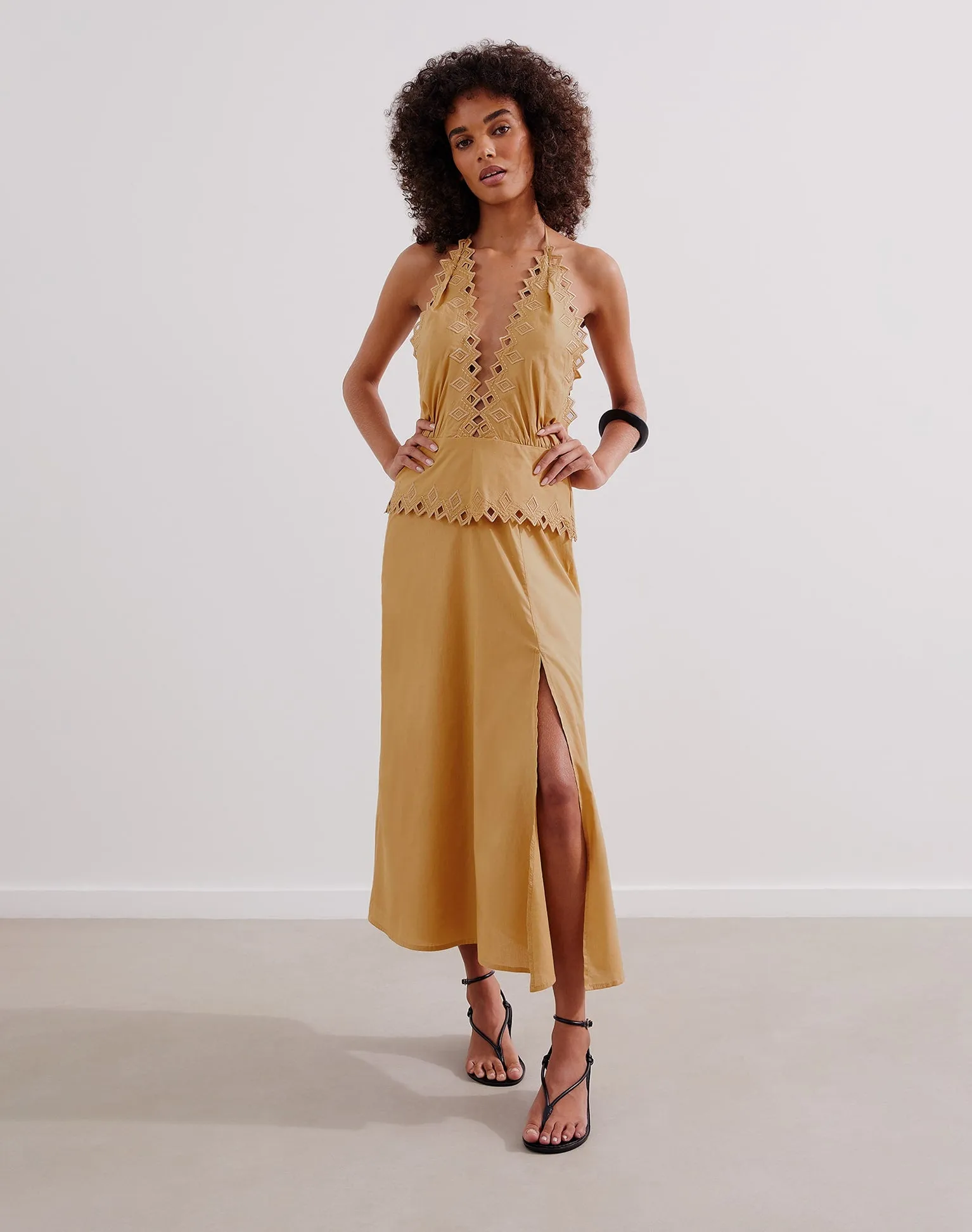 Tara Midi Dress (exchange only) - Walnut sold by Vix