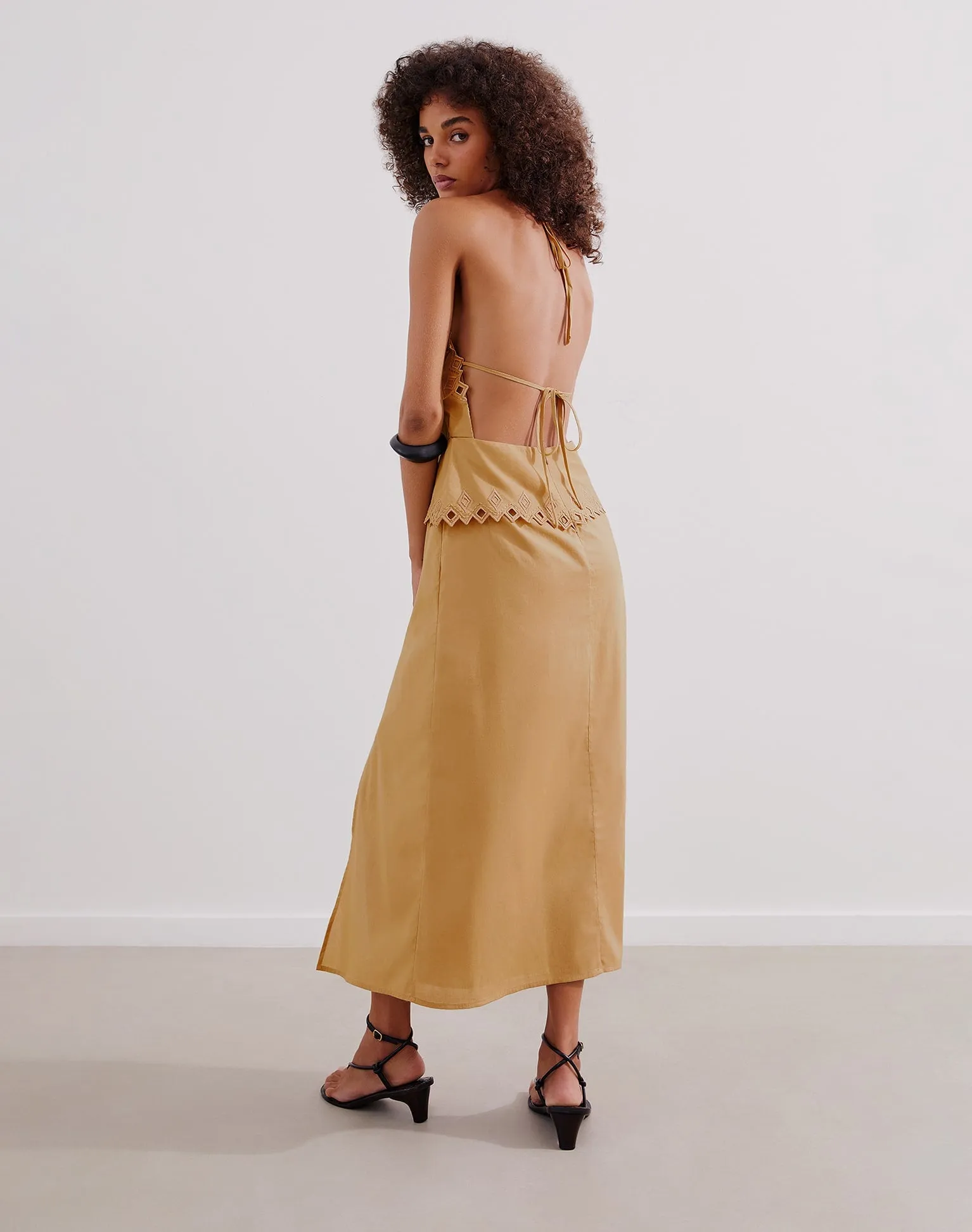 Tara Midi Dress (exchange only) - Walnut sold by Vix product image thumbnail 2