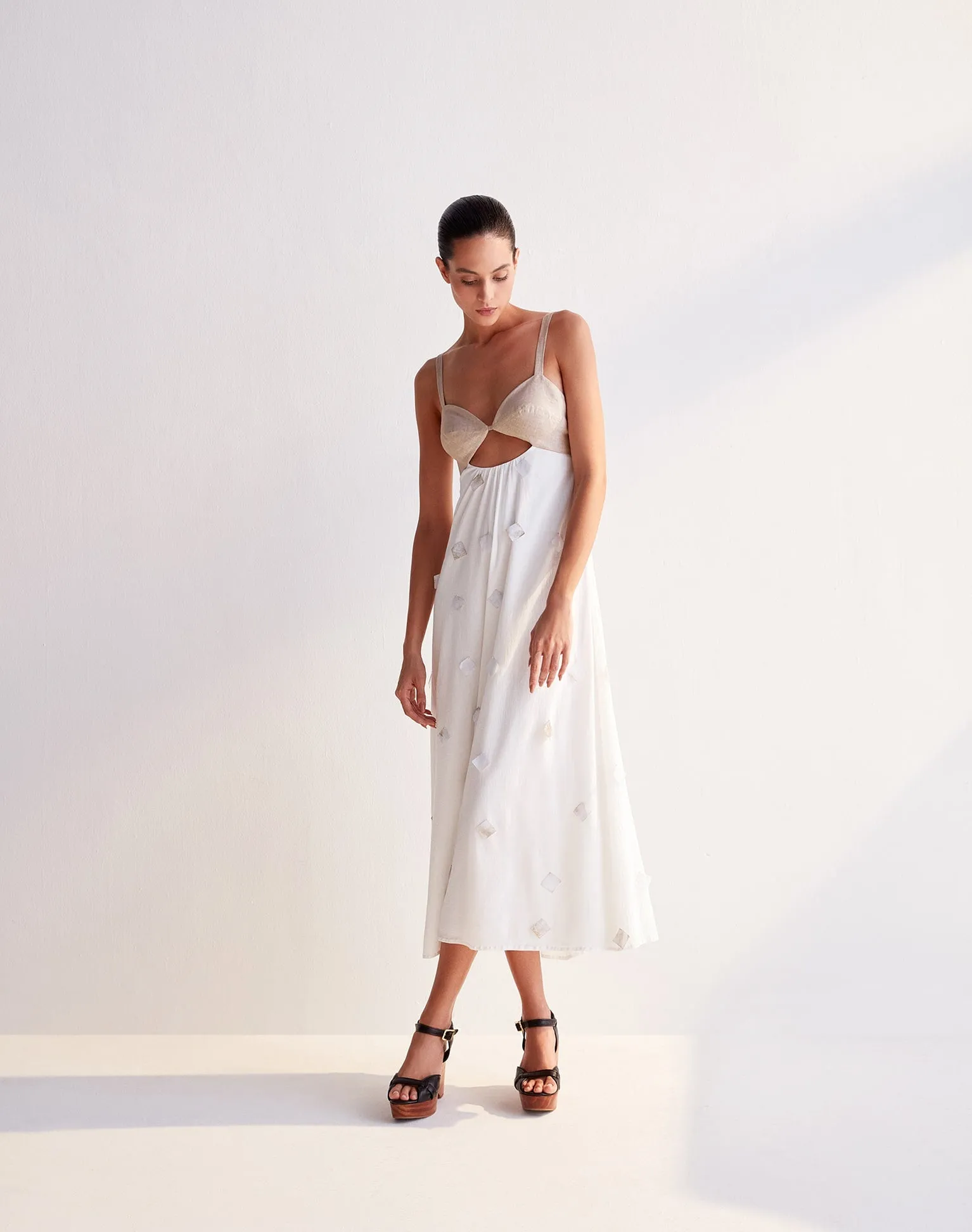 Goldie Long Dress (exchange only) - Natural sold by Vix product image thumbnail 2