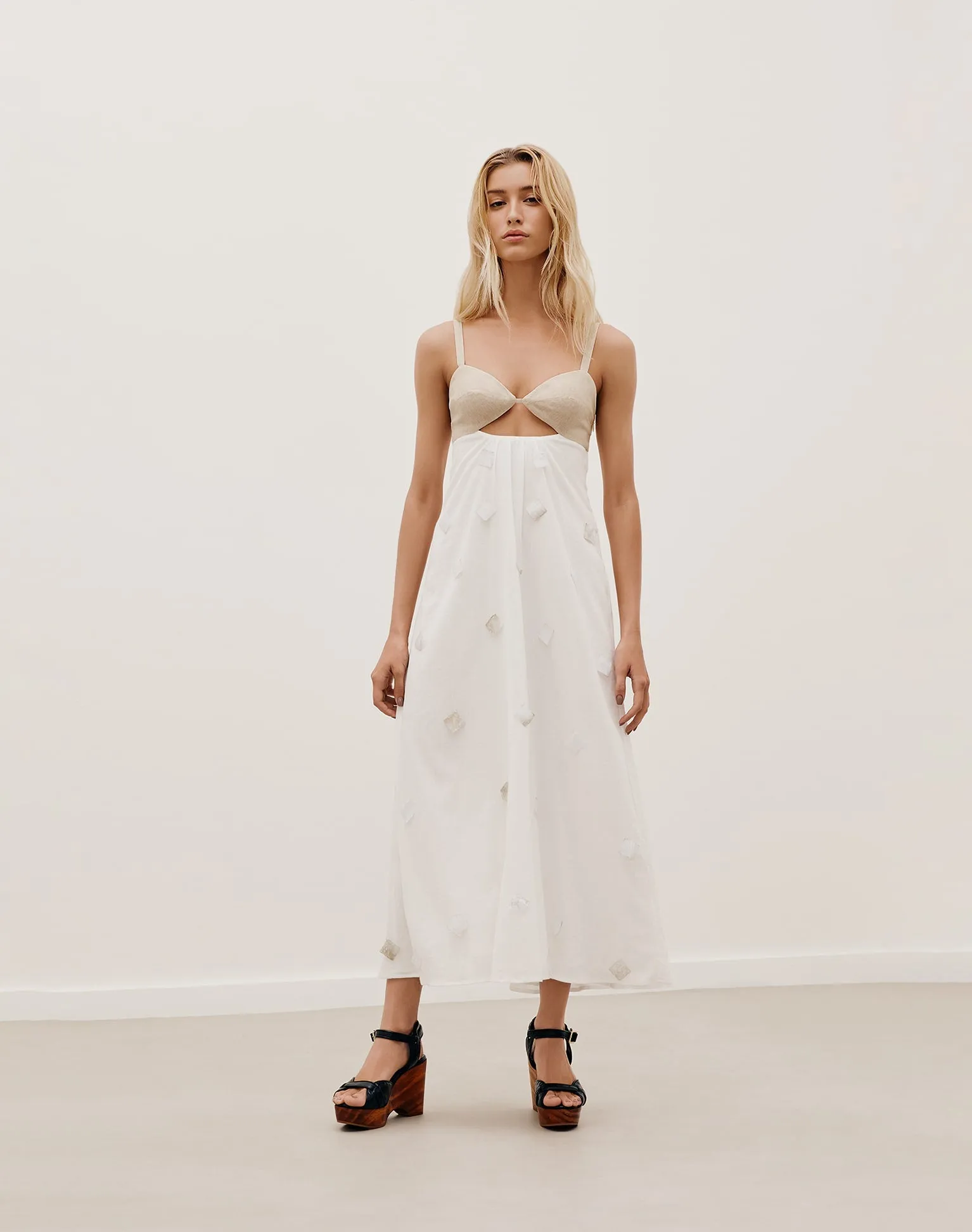 Goldie Long Dress (exchange only) - Natural sold by Vix