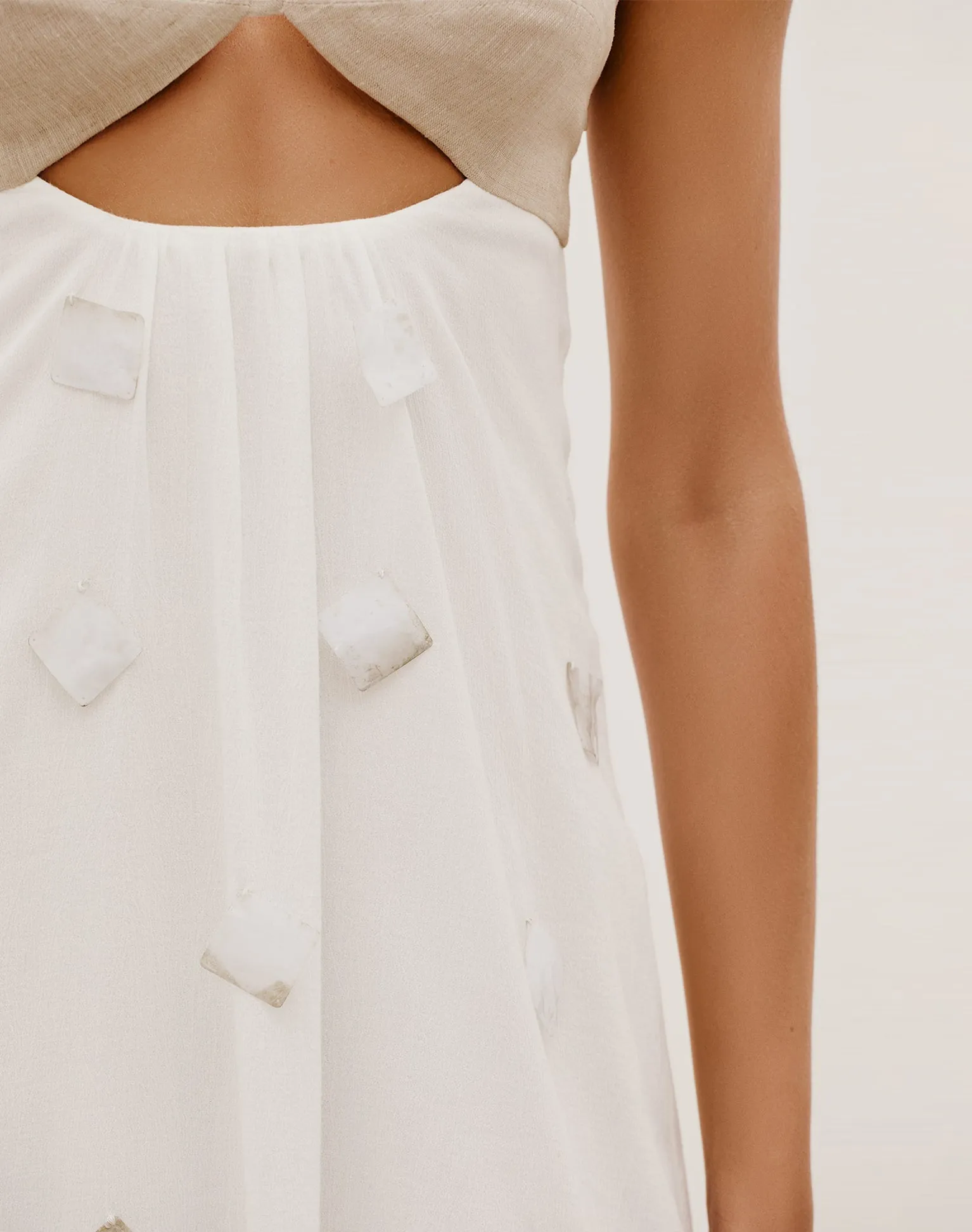 Goldie Long Dress (exchange only) - Natural sold by Vix product image thumbnail 5
