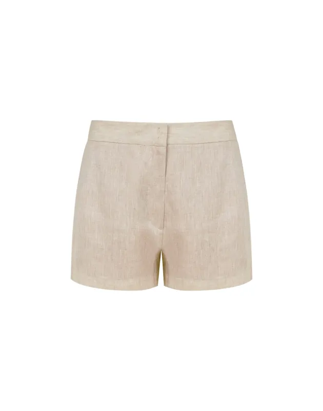 Giu Tailored Shorts - Natural sold by Vix