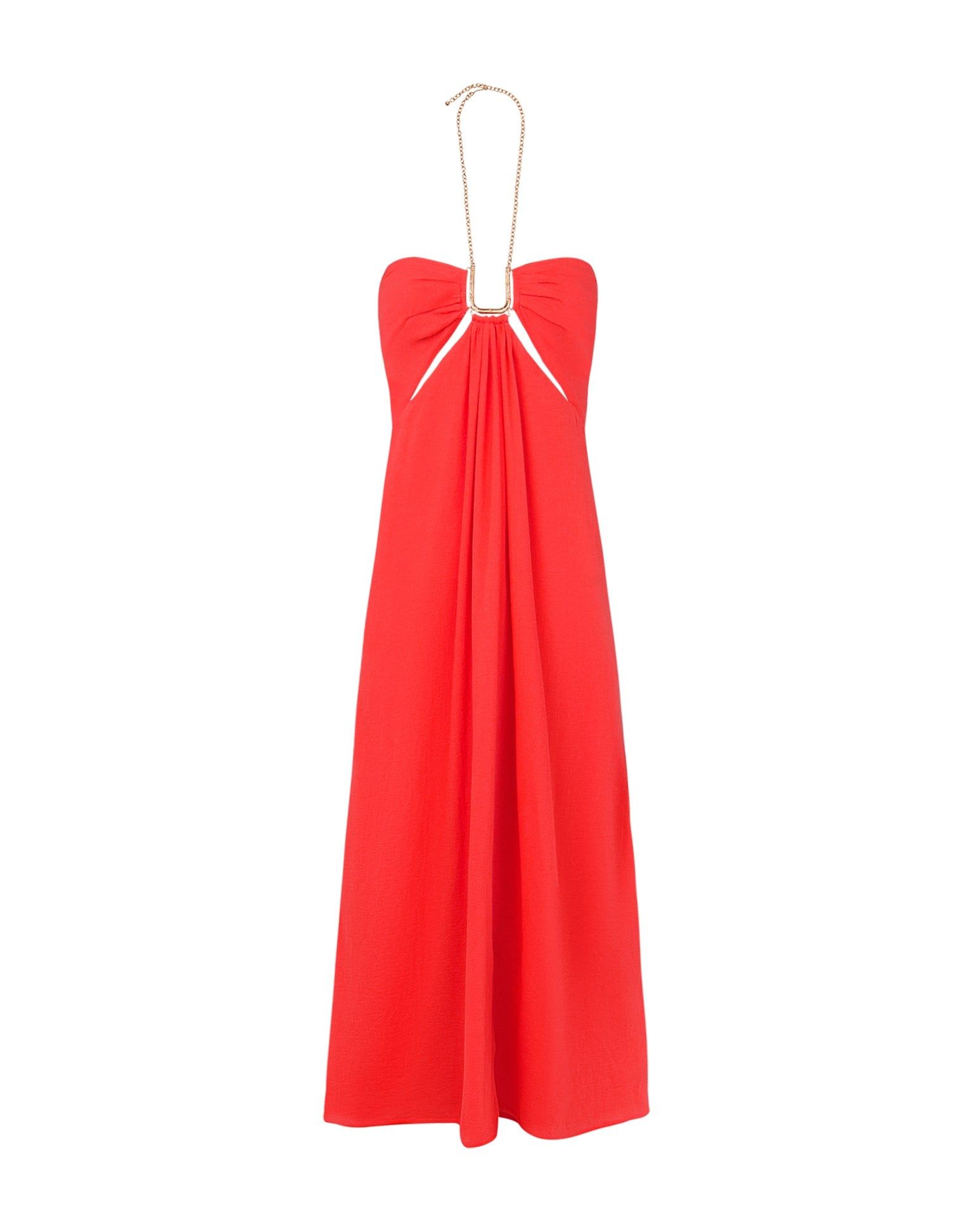 Maureen Detail Long Dress - Tomato sold by Vix product image thumbnail 4