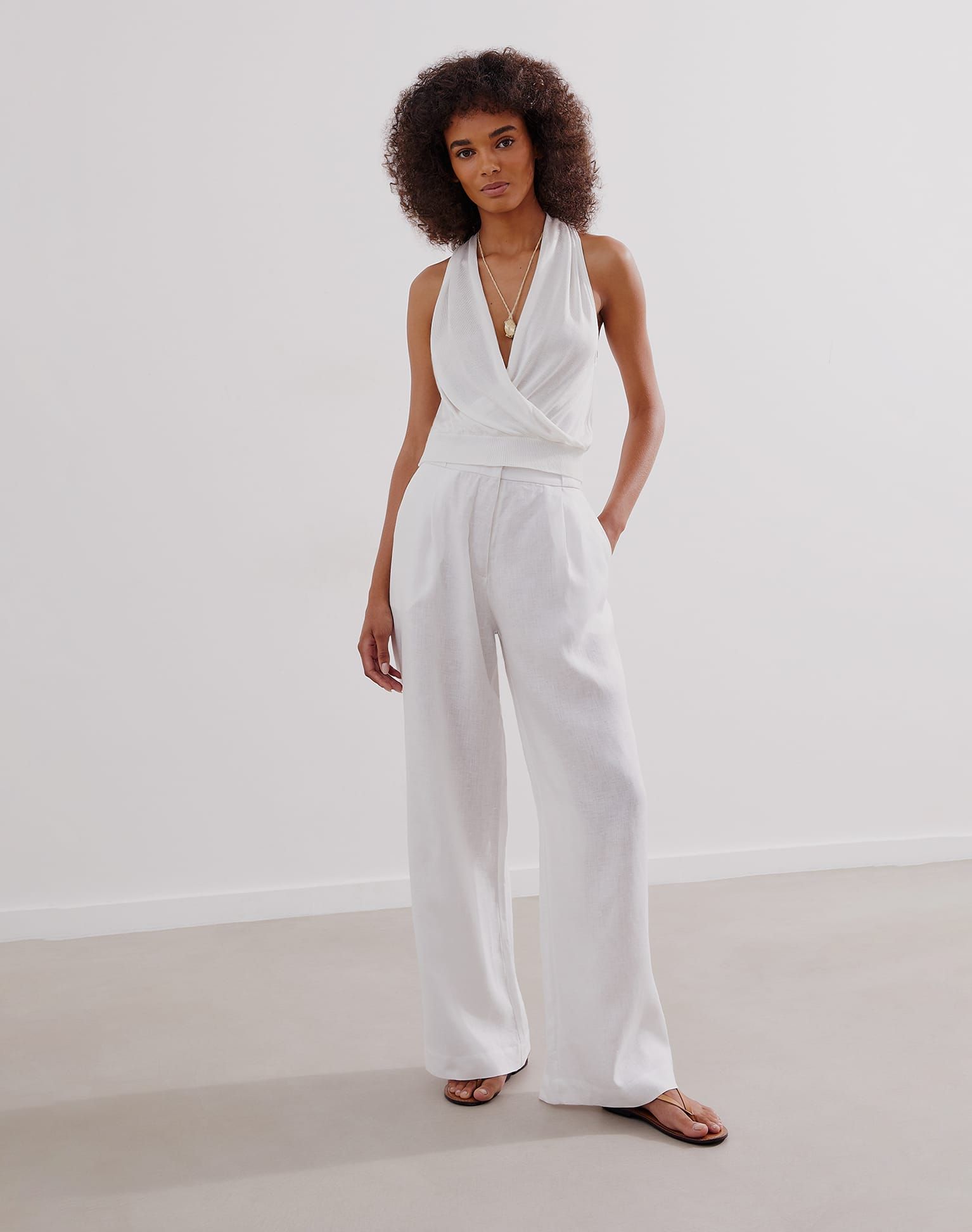 Knit Wrap Top (exchange only) - Off White sold by Vix product image thumbnail 2