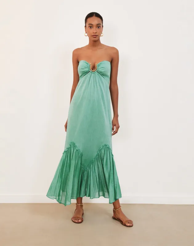 Harper Detail Long Dress (exchange only) - Seagreen sold by Vix