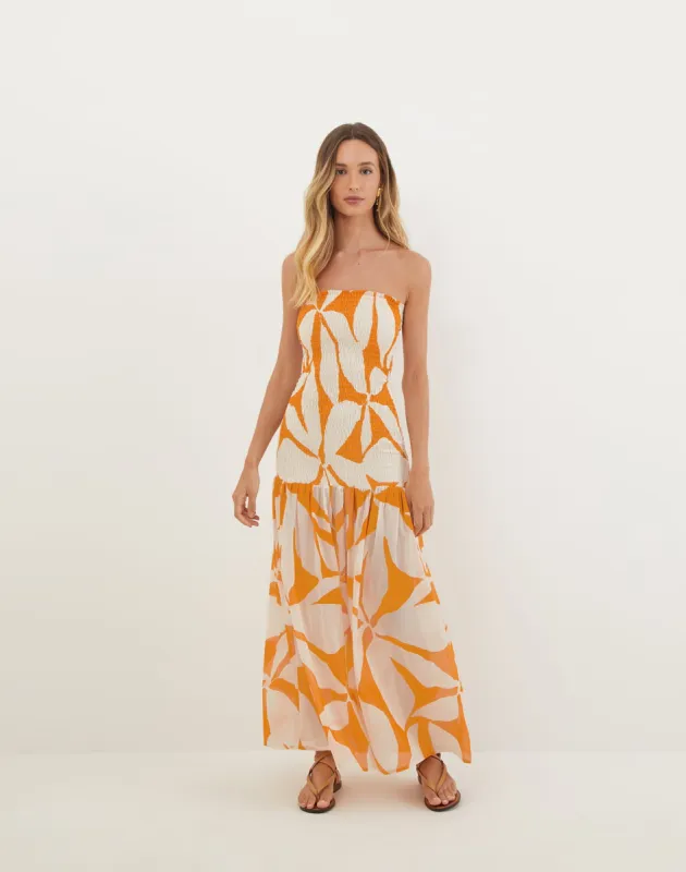 Maira Long Dress - Bossa Sunset sold by Vix