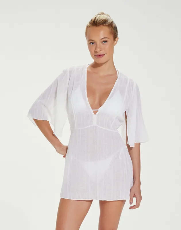Malia Short Caftan - White sold by Vix
