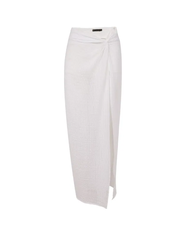 Eug Midi Skirt (Final Sale) - Off White sold by Vix