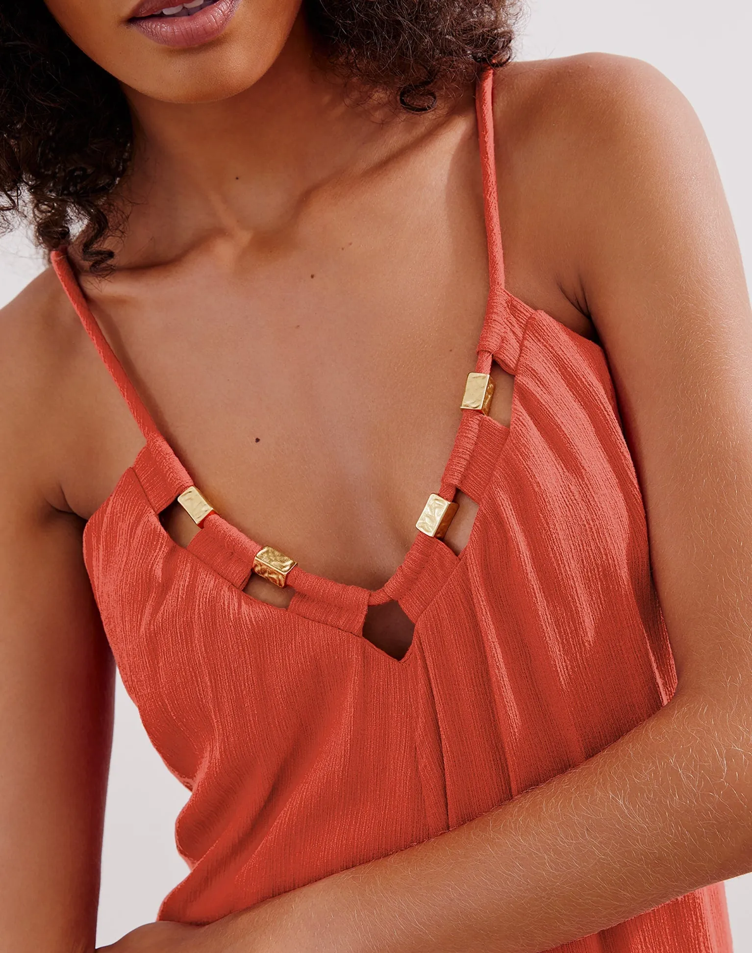 Zima Long Dress (exchange only) - Brick sold by Vix product image thumbnail 3