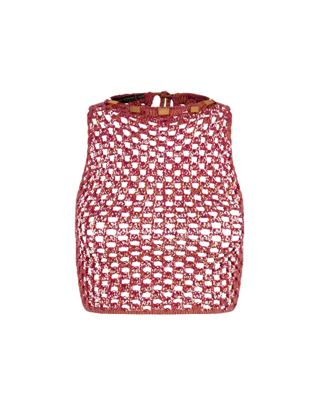 Knit Aria Blouse (Final Sale) - Berry Burst sold by Vix