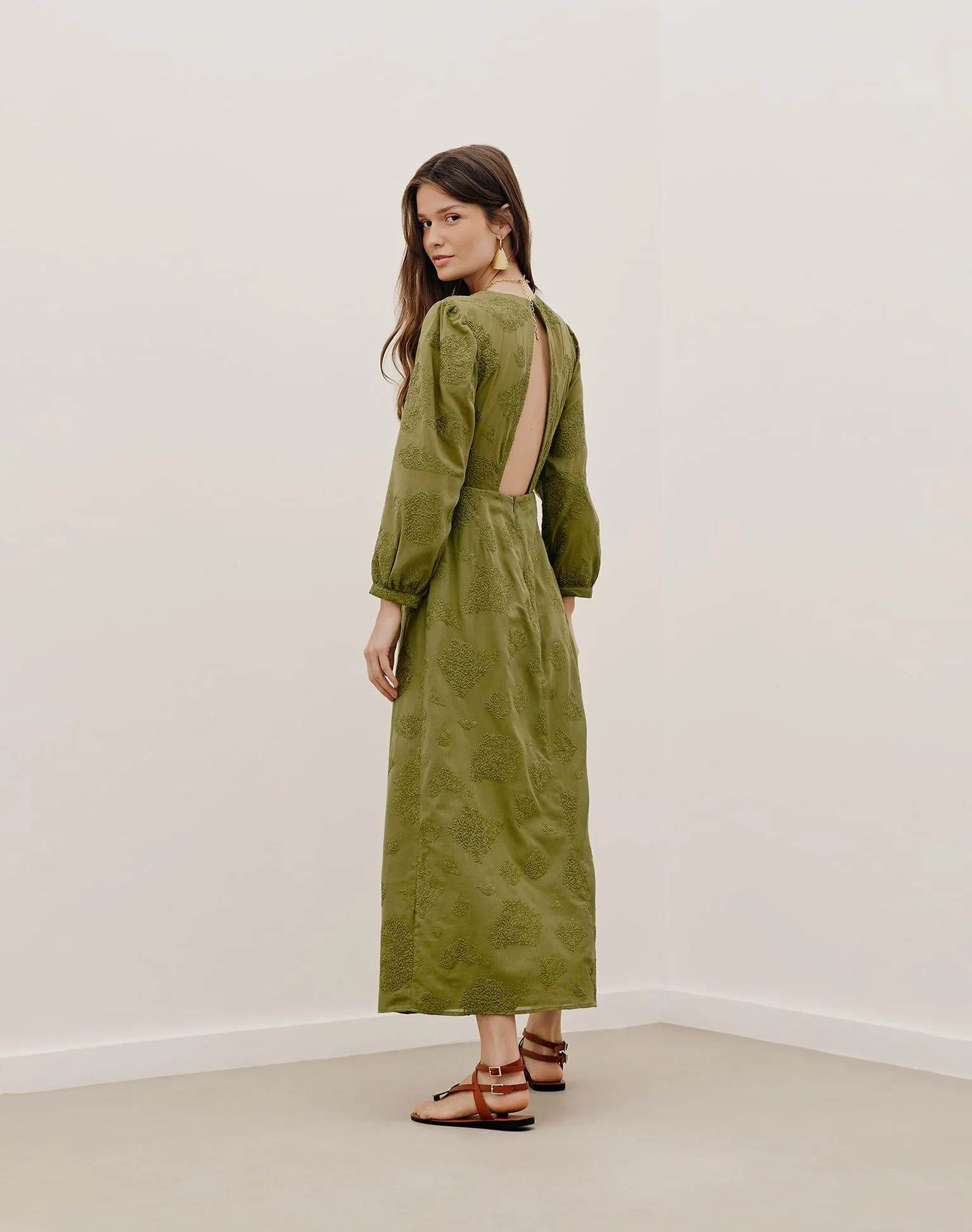 Amelie Midi Dress (exchange only) - Avocado sold by Vix product image thumbnail 2