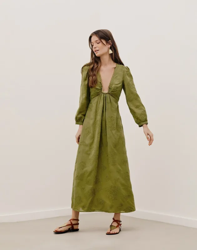 Amelie Midi Dress (exchange only) - Avocado sold by Vix