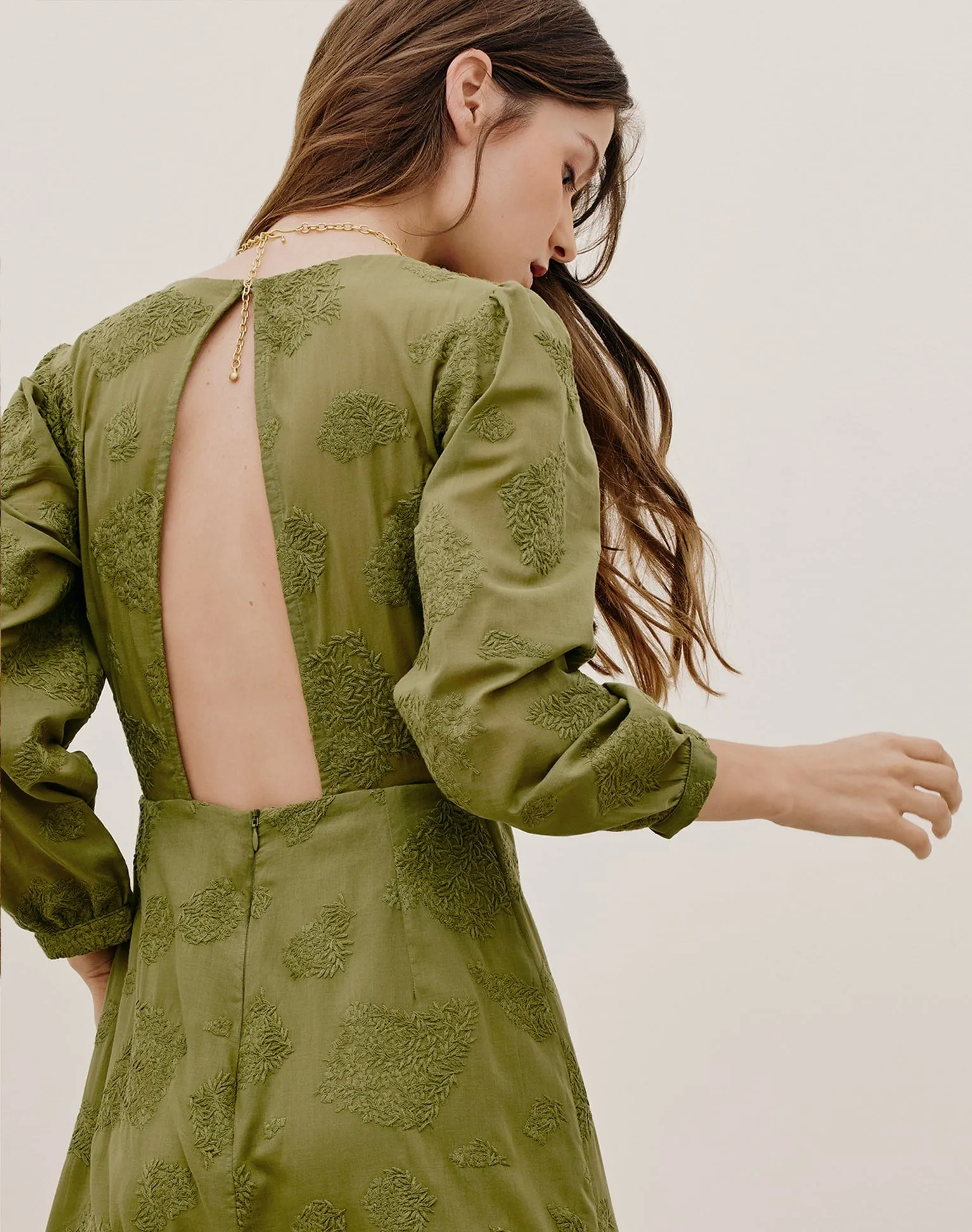 Amelie Midi Dress (exchange only) - Avocado sold by Vix product image thumbnail 4