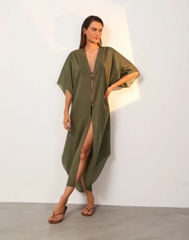 Braid Long Caftan - Evergreen sold by Vix