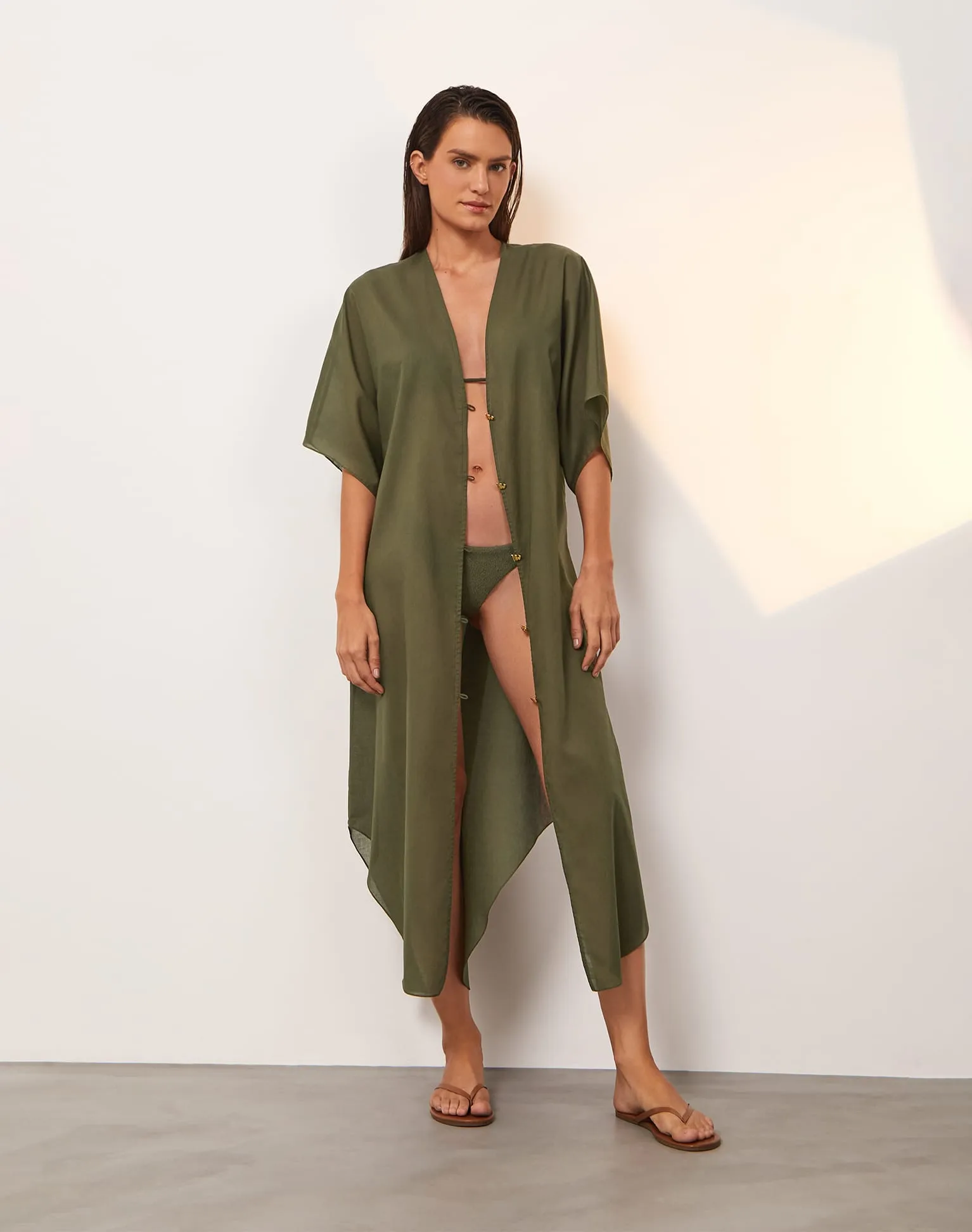 Braid Long Caftan - Evergreen sold by Vix product image thumbnail 3