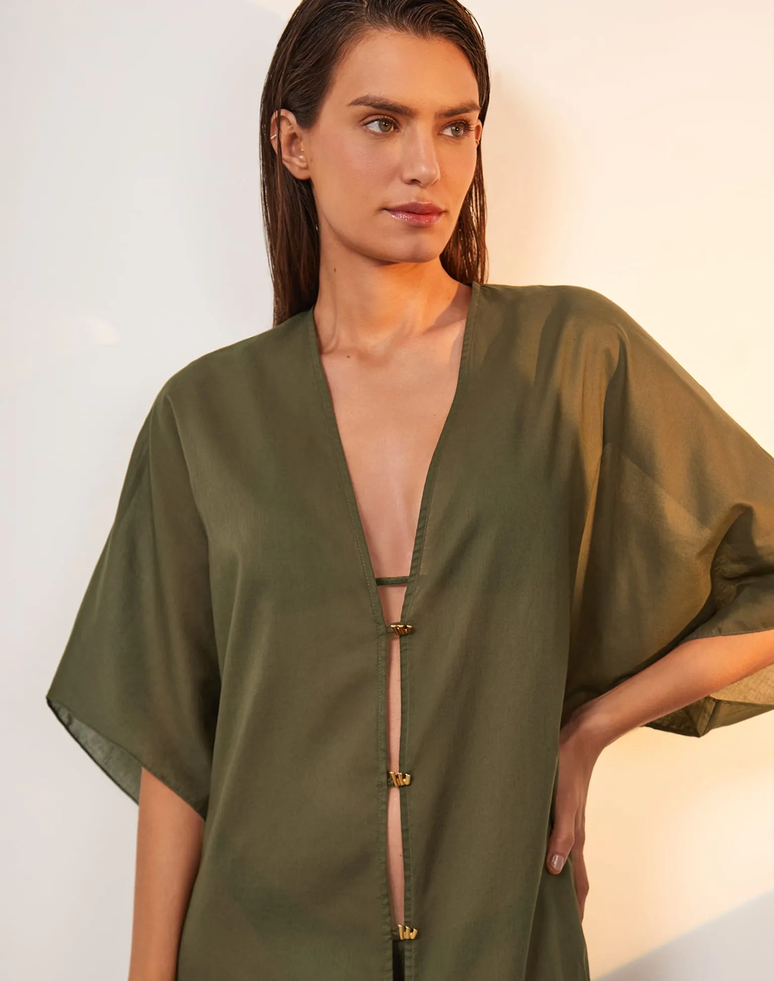 Braid Long Caftan - Evergreen sold by Vix product image thumbnail 4