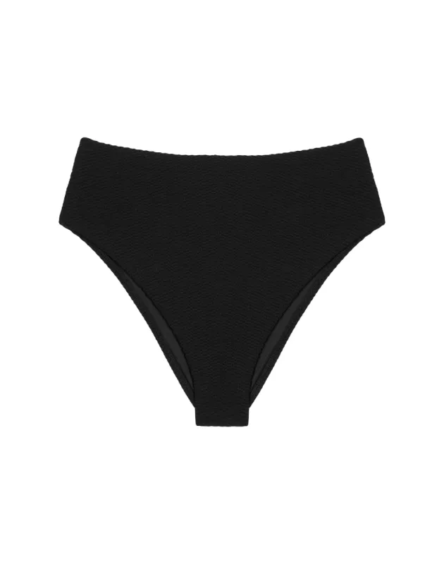 Ribbed Bela Hot Pant Bottom - Black sold by Vix