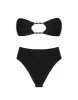 Ribbed Bela Hot Pant Bottom - Black sold by Vix