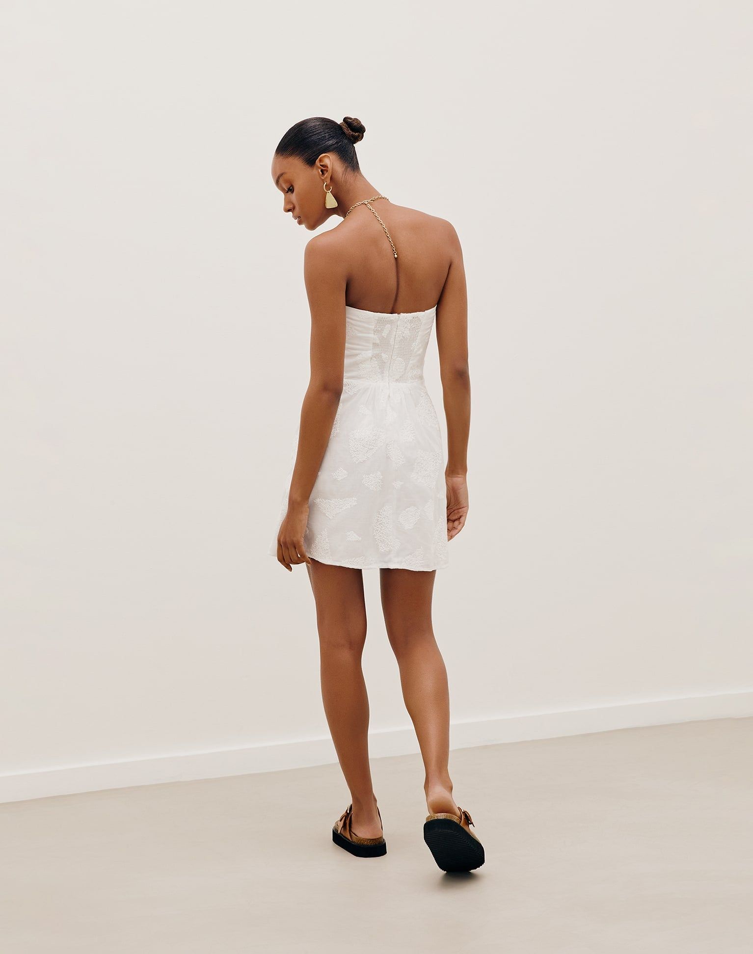 Maureen Detail Short Dress - Off White sold by Vix product image thumbnail 2