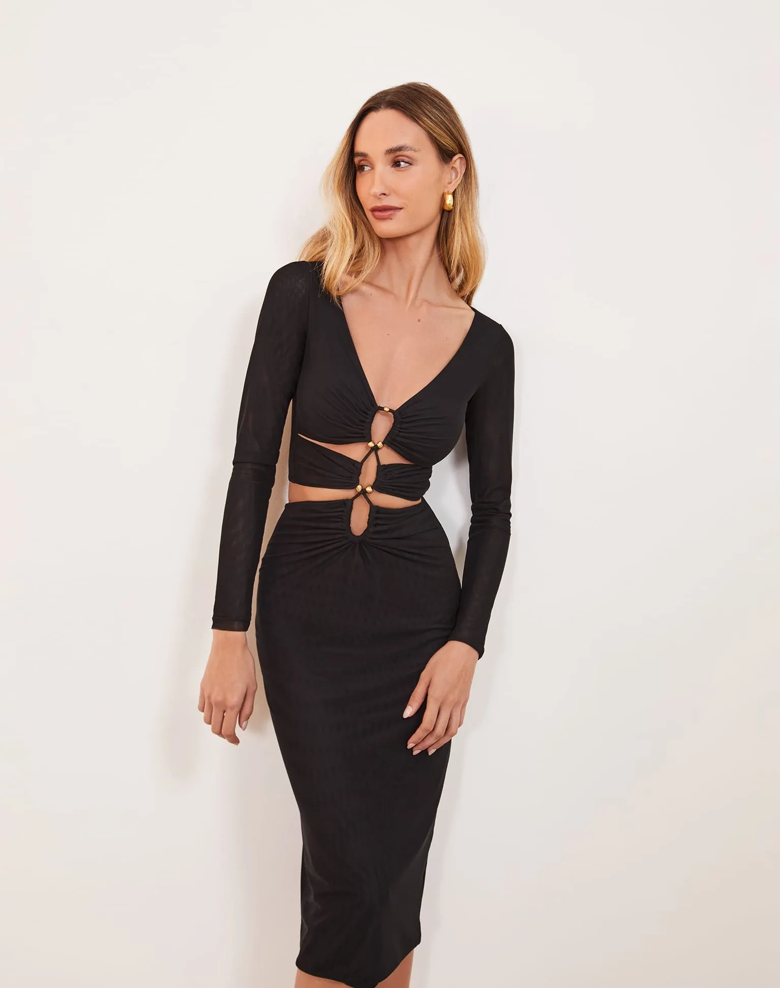 Luna Midi Dress - Black sold by Vix product image thumbnail 5