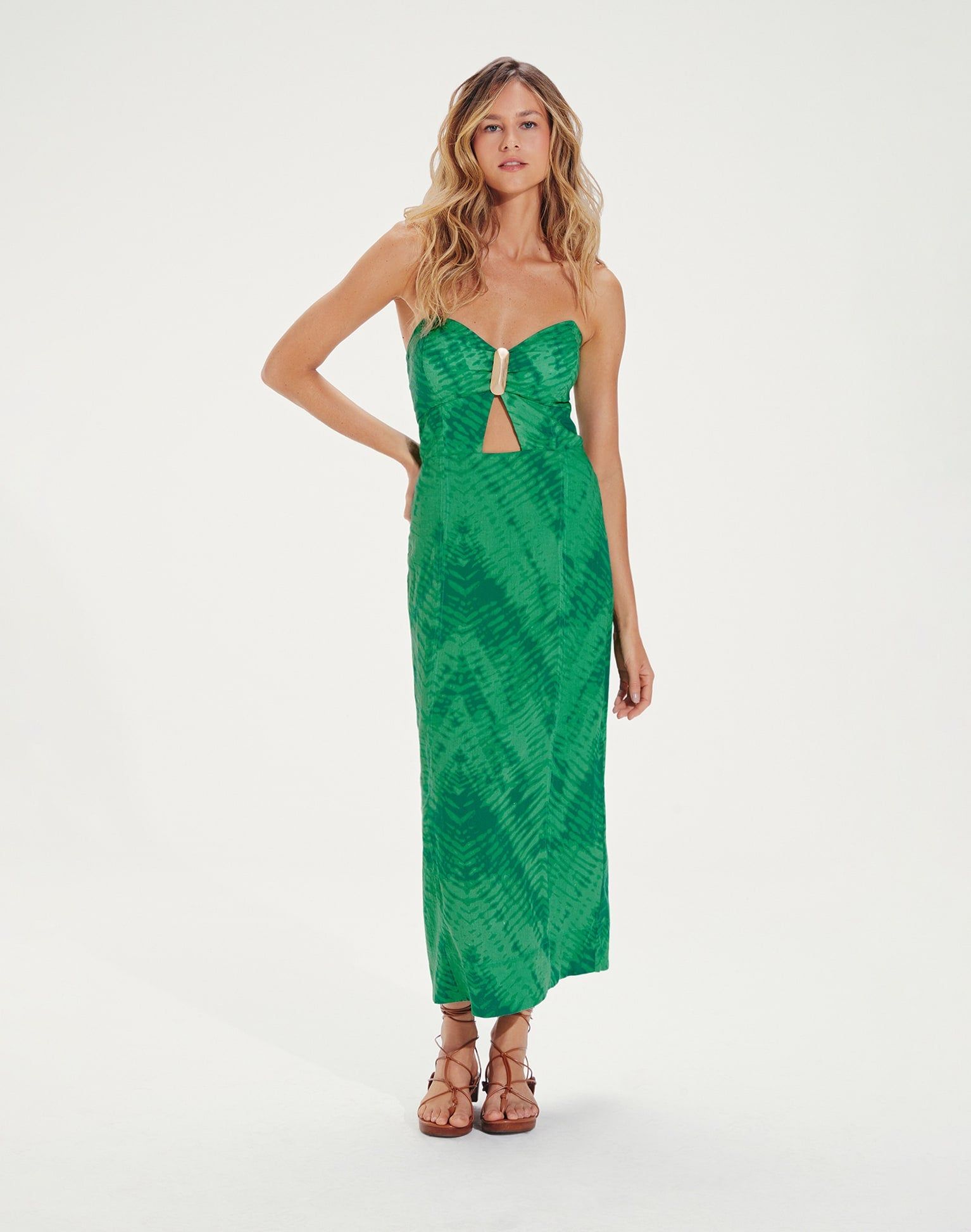 Lizzy Long Dress - Tamale Cactus sold by Vix