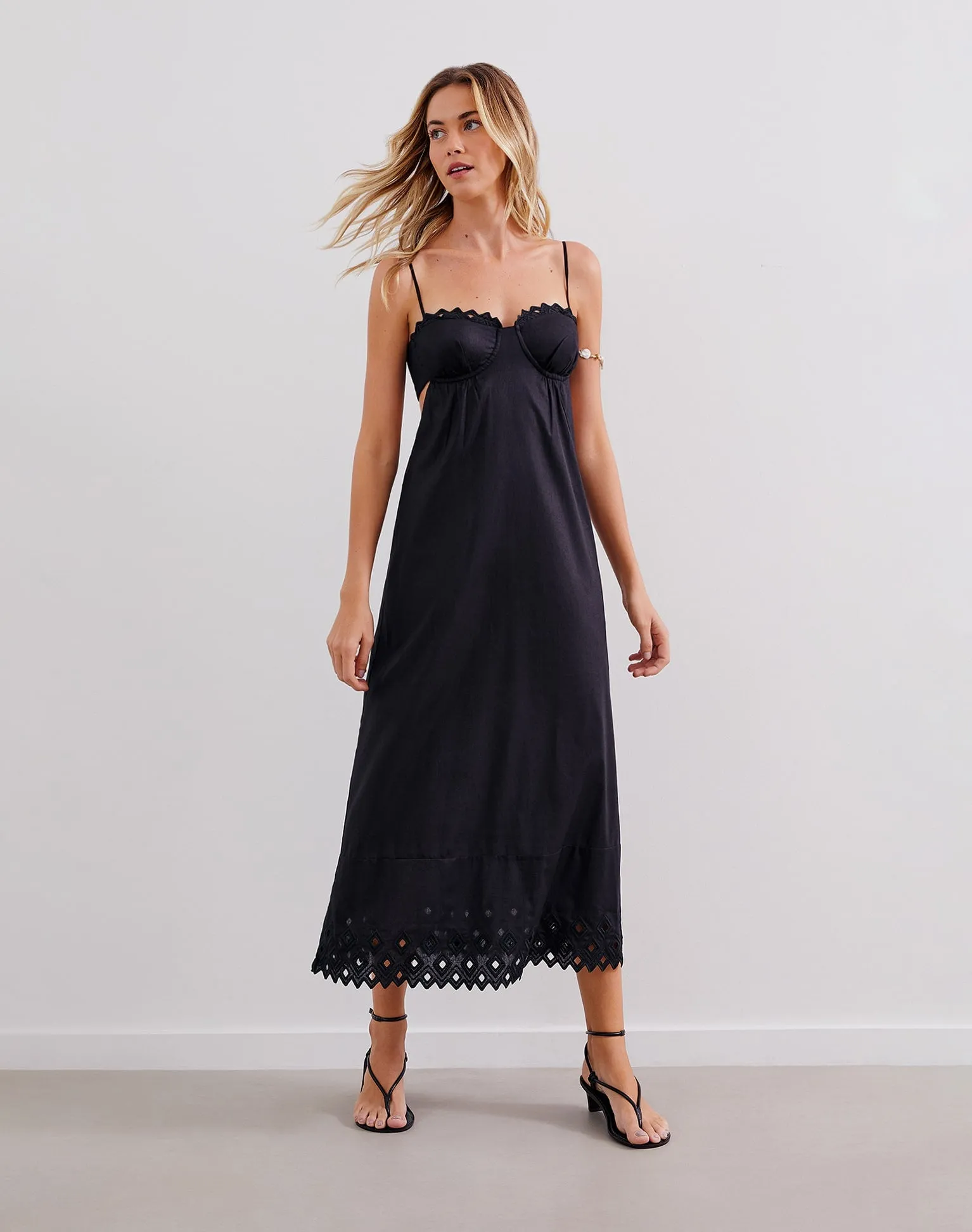Tess Long Dress (exchange only) - Black sold by Vix