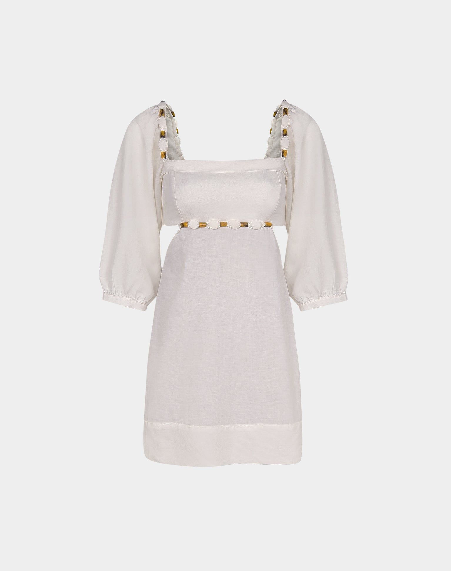 Isadora Detail Short Dress (exchange only) - Off White sold by Vix product image thumbnail 4