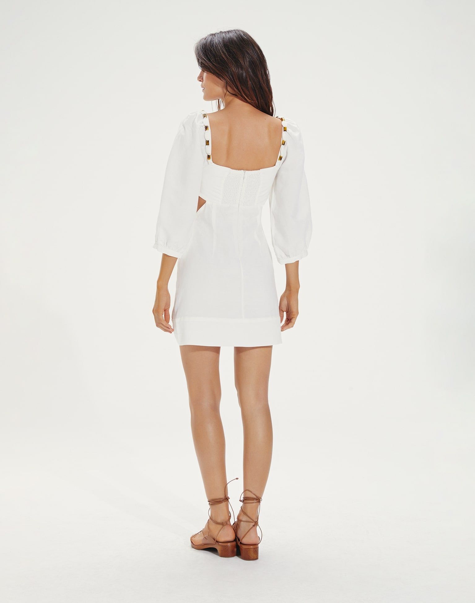 Isadora Detail Short Dress (exchange only) - Off White sold by Vix product image thumbnail 2