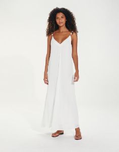 Lilly Detail Long Cover Up - Off White sold by Vix