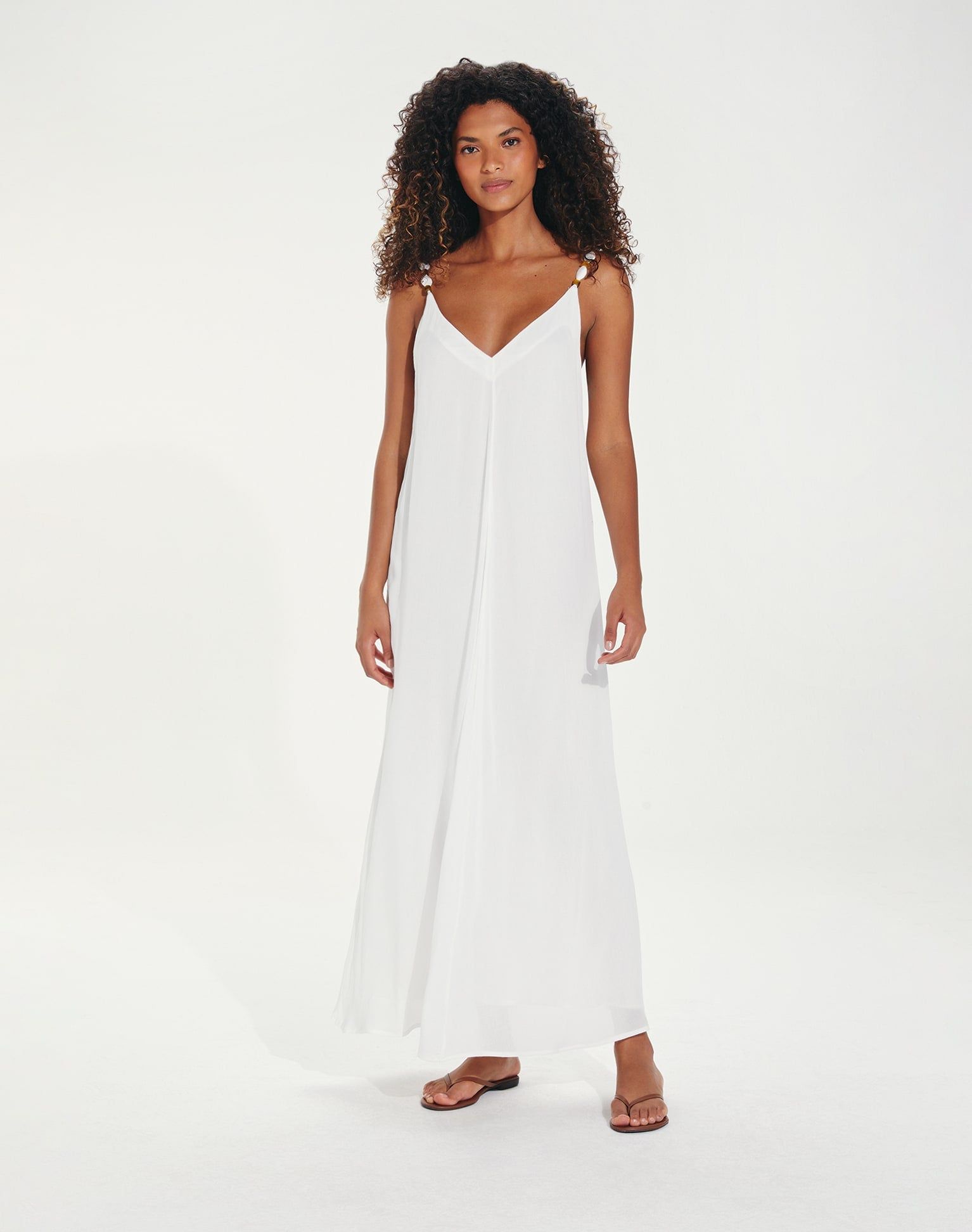 Lilly Detail Long Cover Up - Off White sold by Vix
