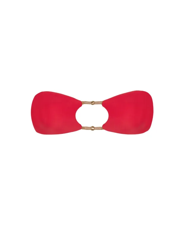 Layla Bandeau Top - Red Poppy sold by Vix