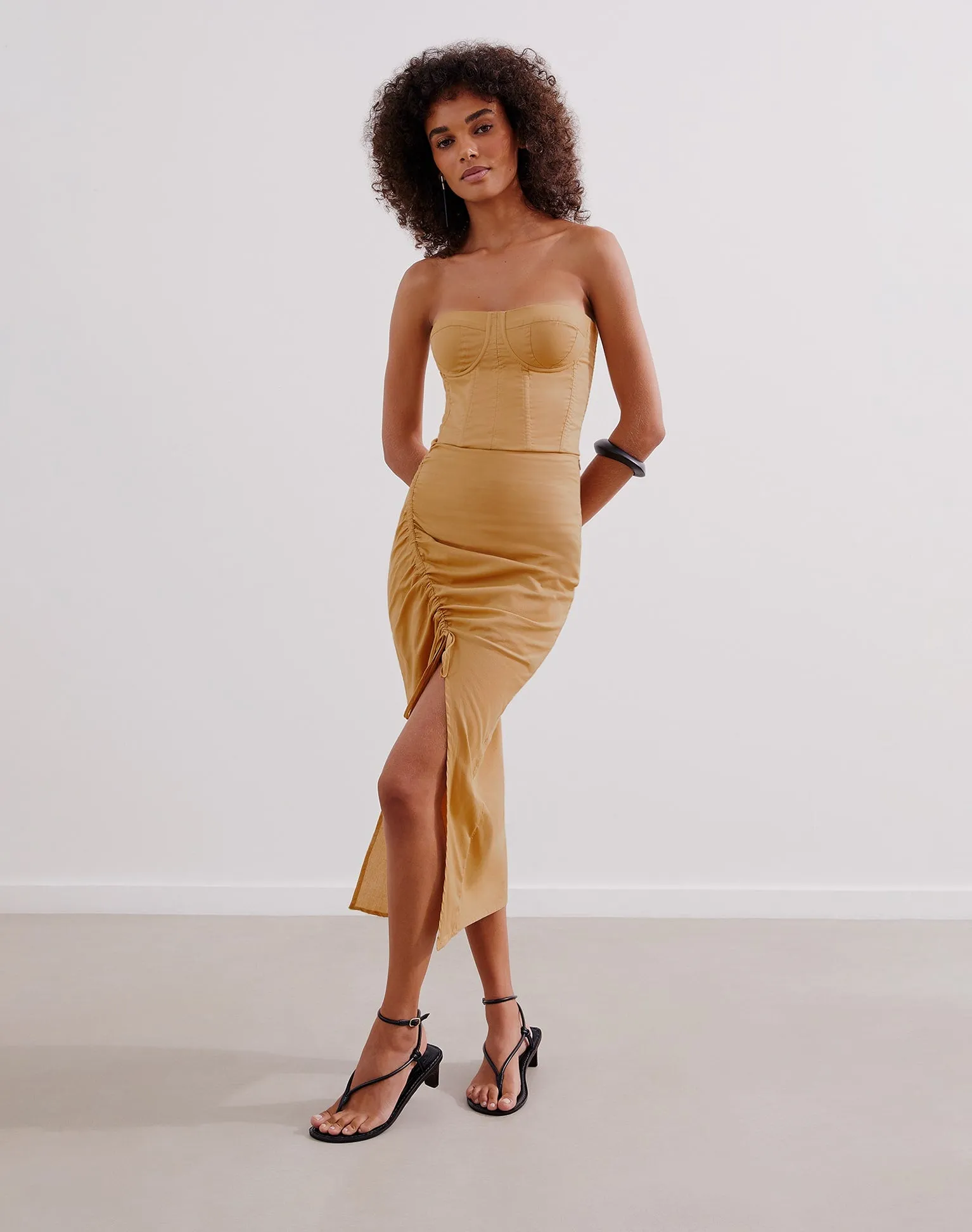 Misa Midi Skirt (exchange only) - Walnut sold by Vix product image thumbnail 2