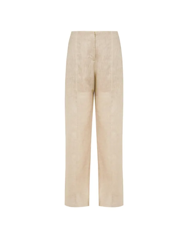 Whitney Tailored Pants - Natural sold by Vix