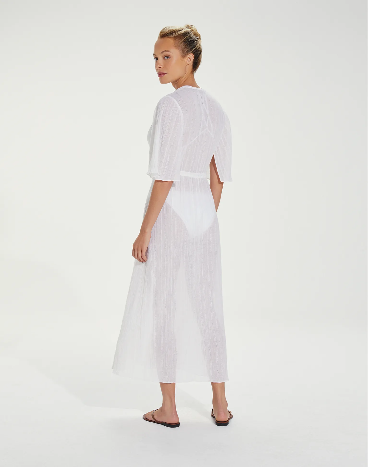 Long Malia Caftan - White sold by Vix product image thumbnail 2