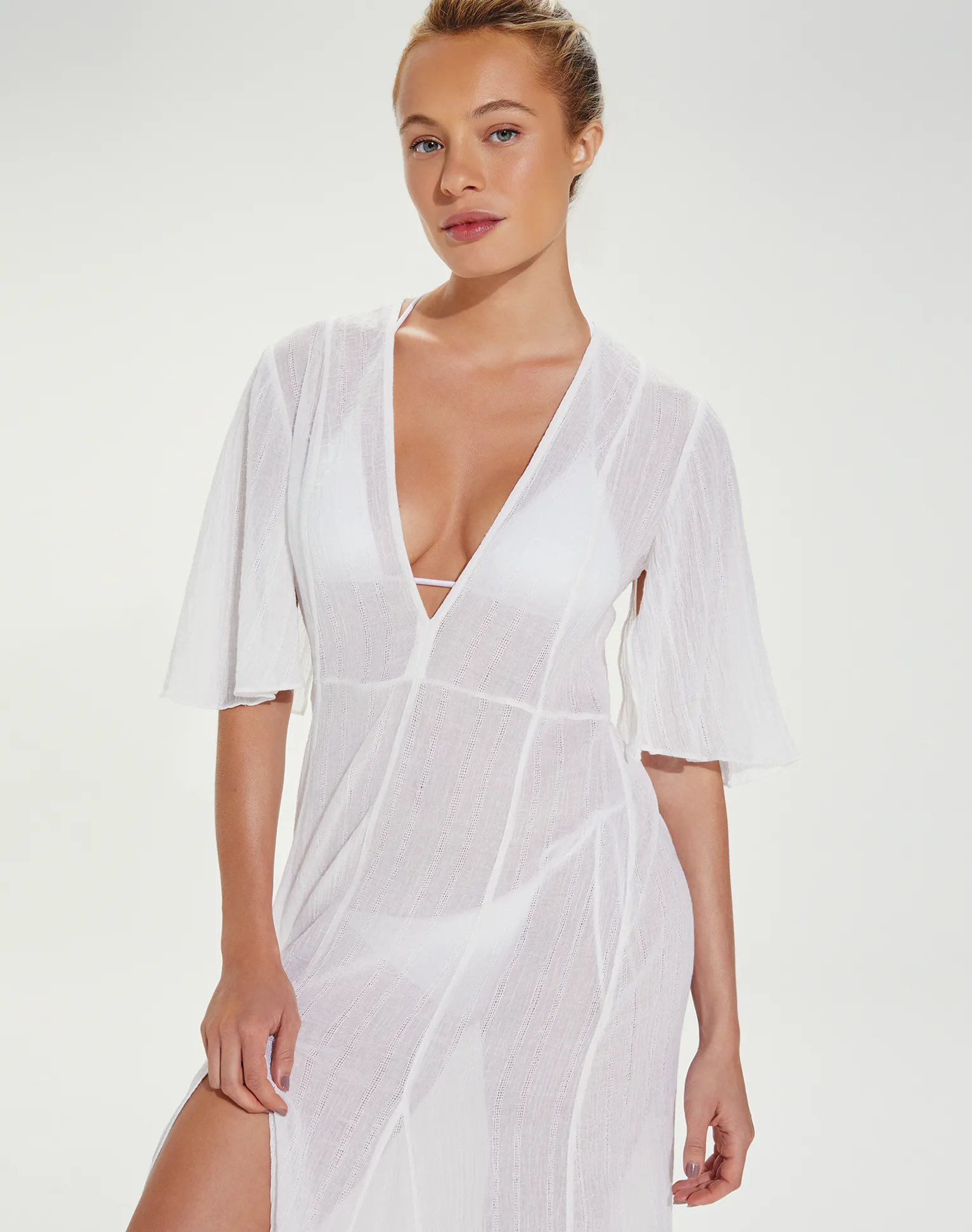 Long Malia Caftan - White sold by Vix product image thumbnail 3