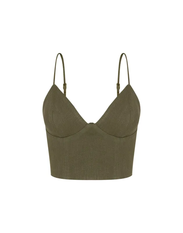 Marine Sleeveless Top - Evergreen sold by Vix