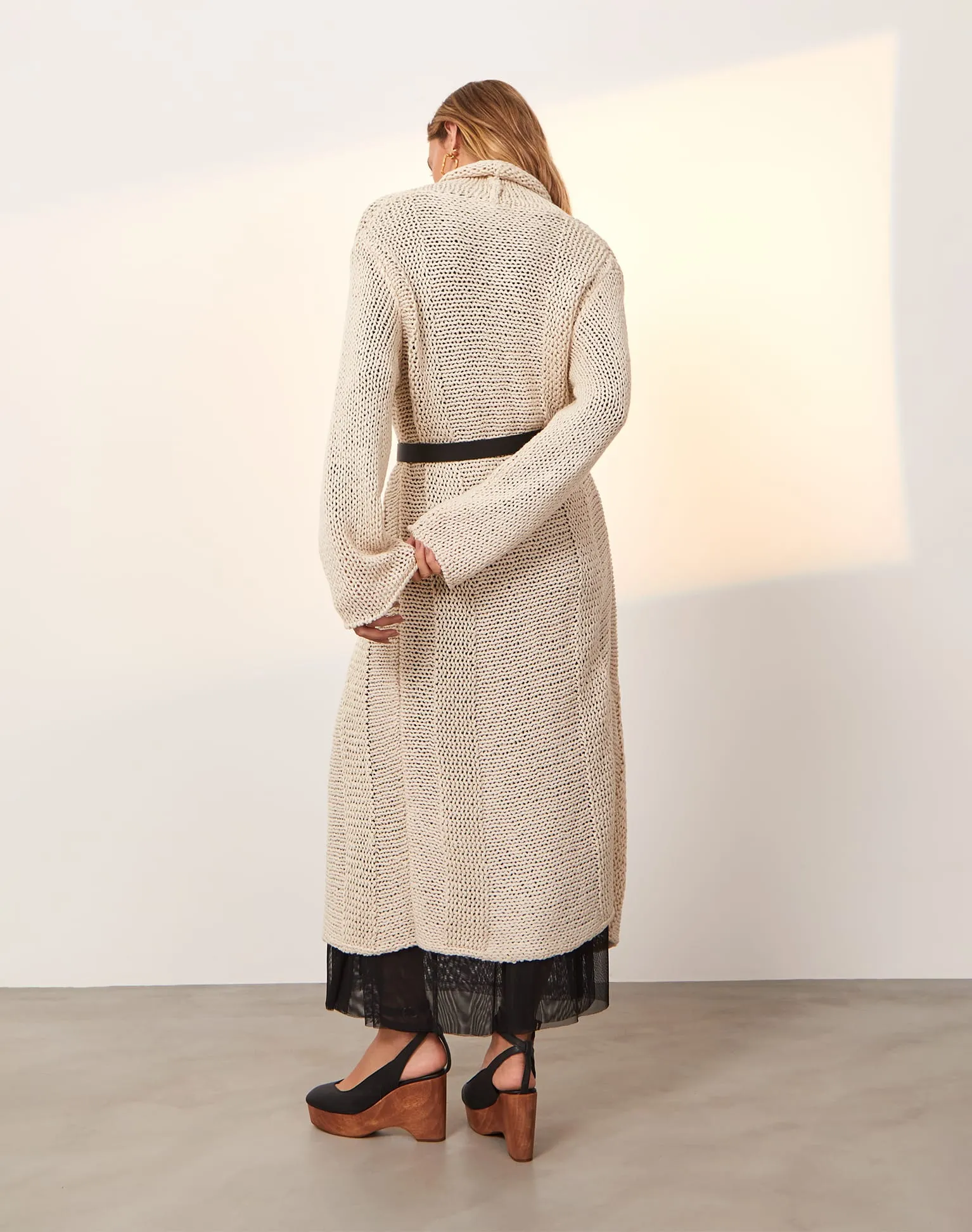 Knit Midi Long Cardigan - Off White sold by Vix product image thumbnail 4